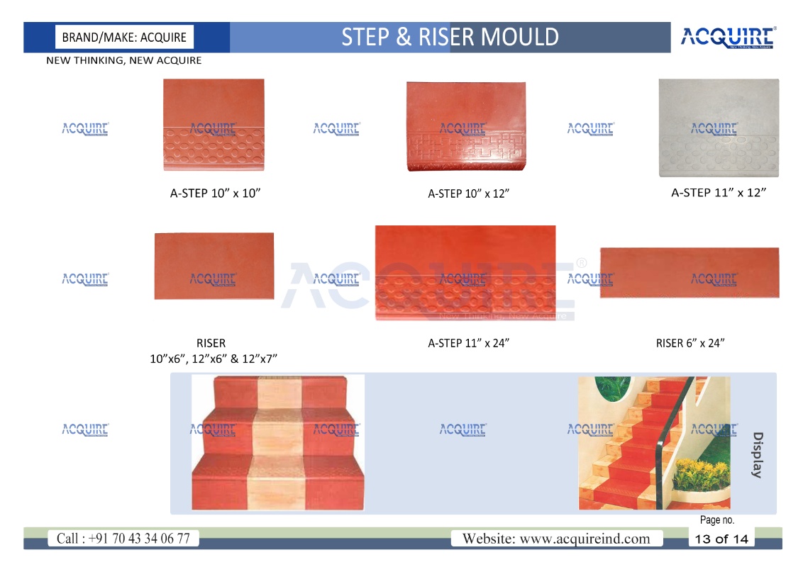 Step and Rise PVC Mould design