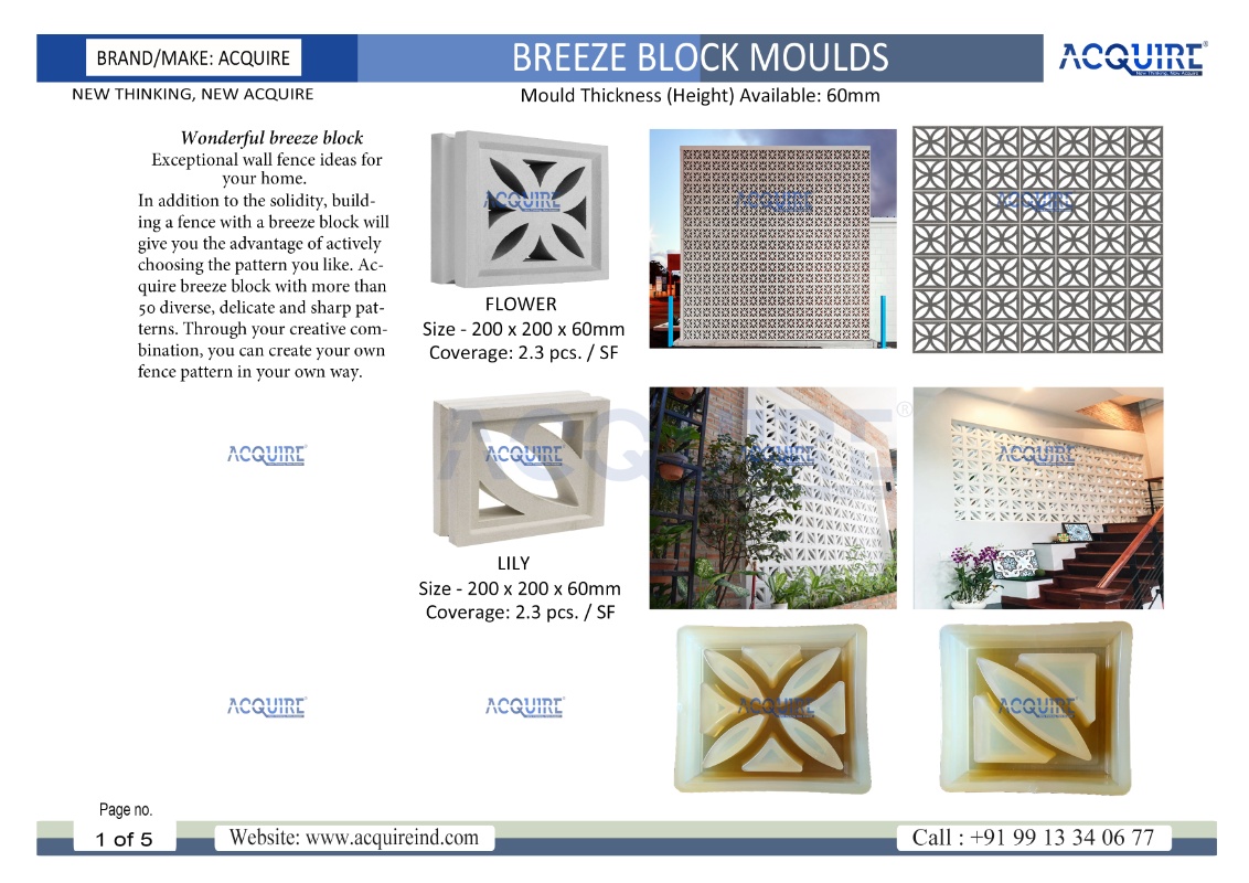 Breeze Block PVC Mould