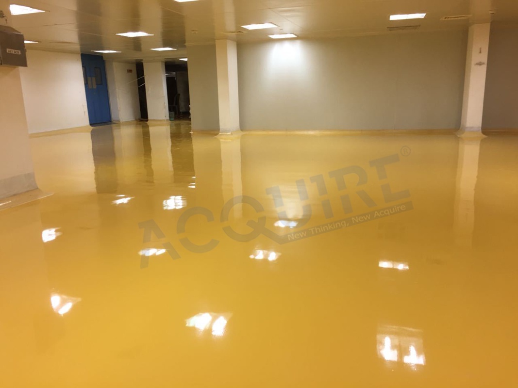 Yellow oxide color coating flooring